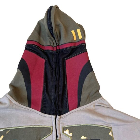 Star Wars Boba Fett Hoodie - Green, Gray, Red, Yellow - Picture 11 of 15